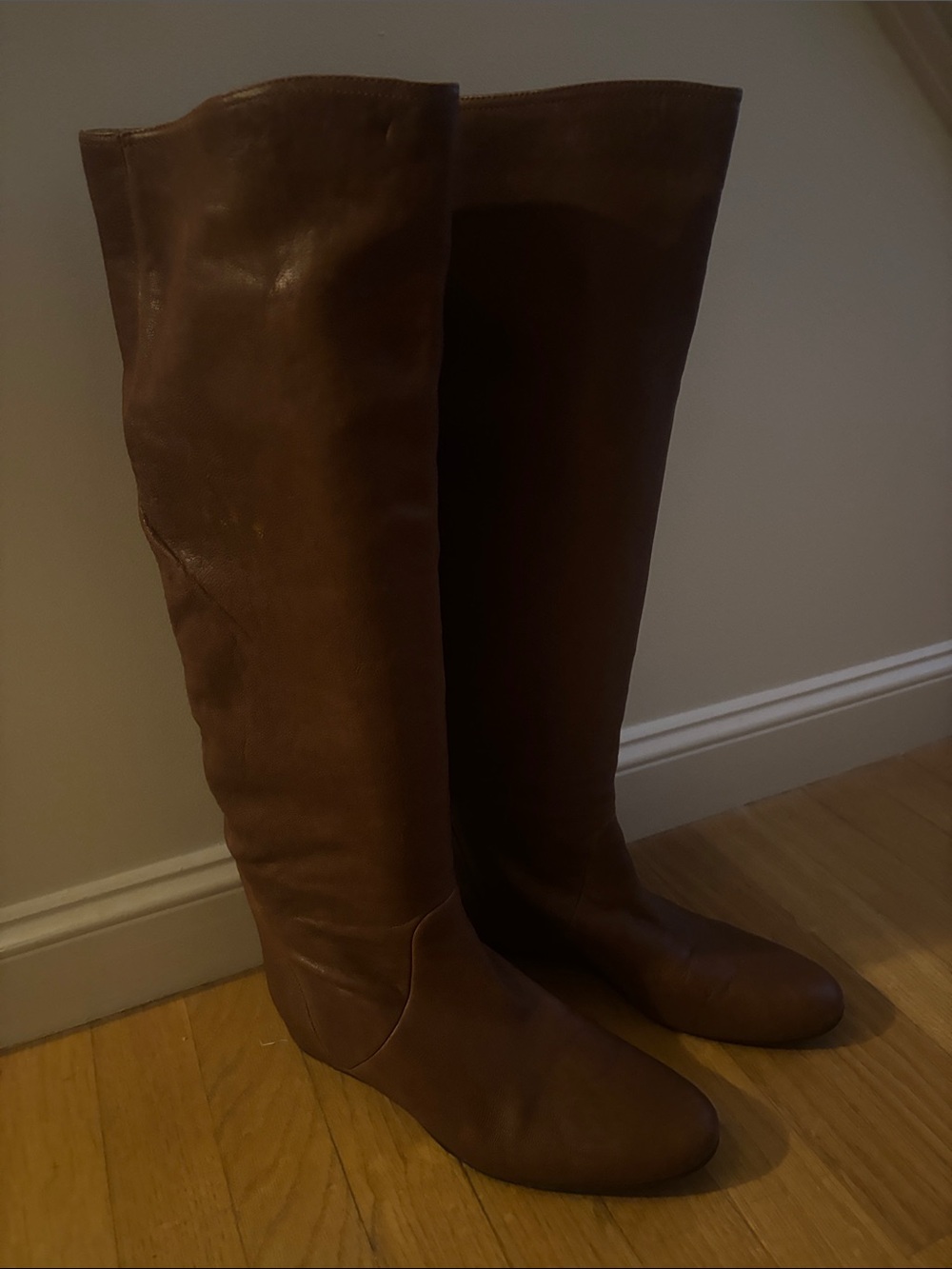 Lanvin Brown Over-the-Knee Leather Boots